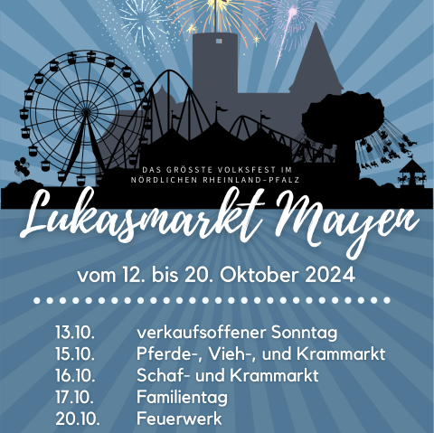 Plakat Lukasmarkt, © Stadtverwaltung Mayen