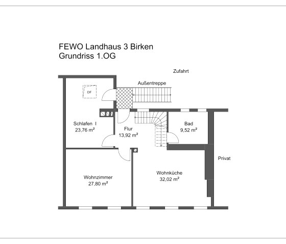 Grundriss 1.OG, © Landhaus 3 Birken