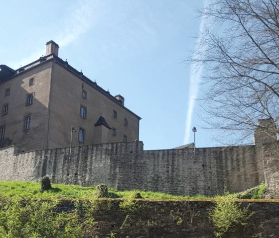 Blick auf Schloss Malberg von der Terrasse, © Berber Swart