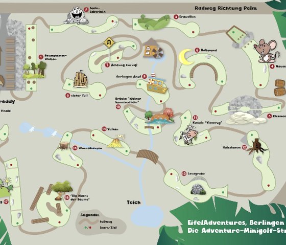 Adventure Minigolf Spielplan, © Eifel Adventures, Saxler