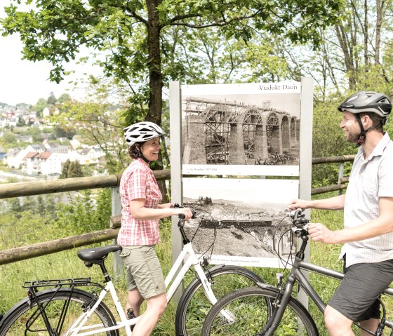 Infos zur alten Bahntrasse am Maare-Mosel-Radweg, © Eifel Tourismus GmbH, D. Ketz