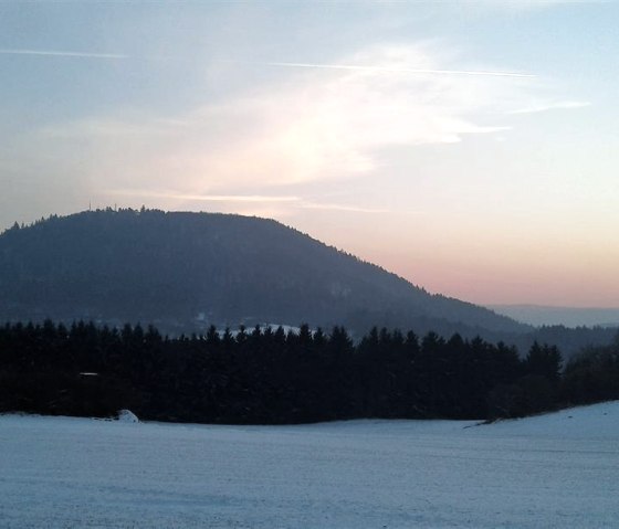 Hochsimmer bei Sonnenuntergang im Winter