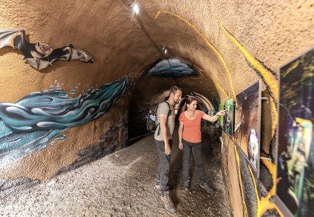 Graffiti im Ulmener Maar-Stollen, © Eifel Tourismus GmbH, AR-shapefruit AG