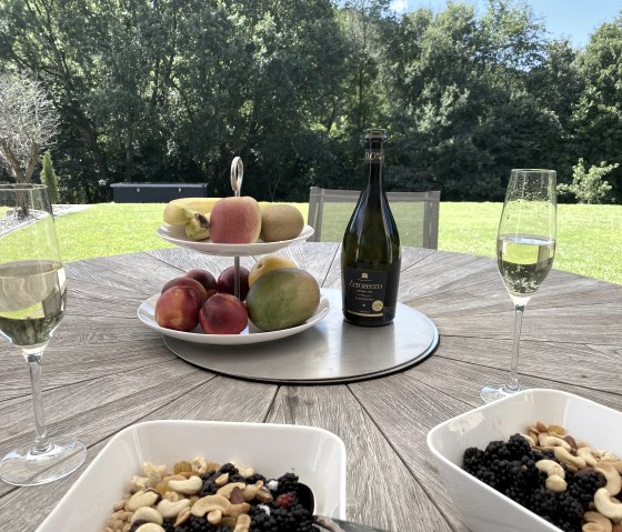 Terrasse mit freiem Blick in die Natur