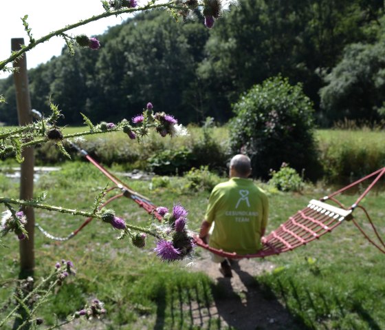 Hängematte Achtsamkeitspfad, © GesundLand Vulkaneifel GmbH