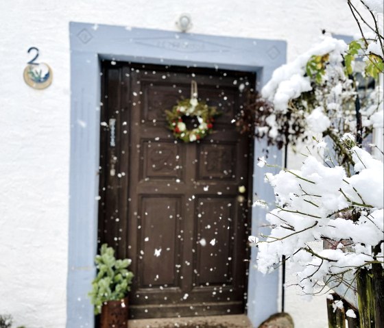 Eingang Bauernhaus Winter