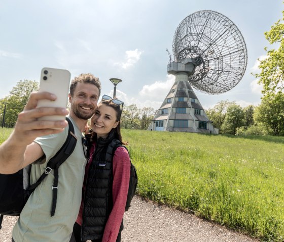 Radioteleskop Astropeiler Stockert auf der EifelSchleife Von Sternen und Römern, © Eifel Tourismus GmbH, AR-shapefruit AG