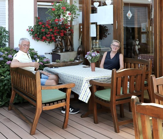 Gemütliche Ecke vor dem Wintergarten