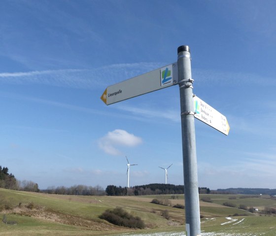 Lieserpfad: Schild an der Lieserquelle, © GesundLand Vulkaneifel / V. Rogge