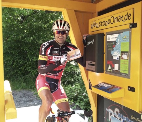 Marcel Wüst am Stoppomat Fuchshofen, © Burkart/TI Mayen