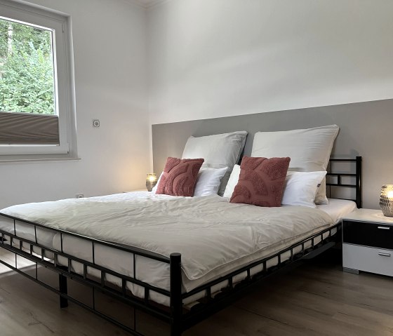 King size bed with two separate mattrasses