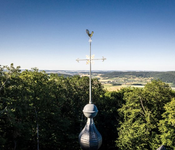 Groothoekbeeld: Nokkoepel van de Schankweiler Klause, © Eifel Tourismus GmbH / Dominik Ketz