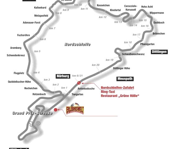 Nürburgring Nordschleife 18 km bis 54578 Nohn