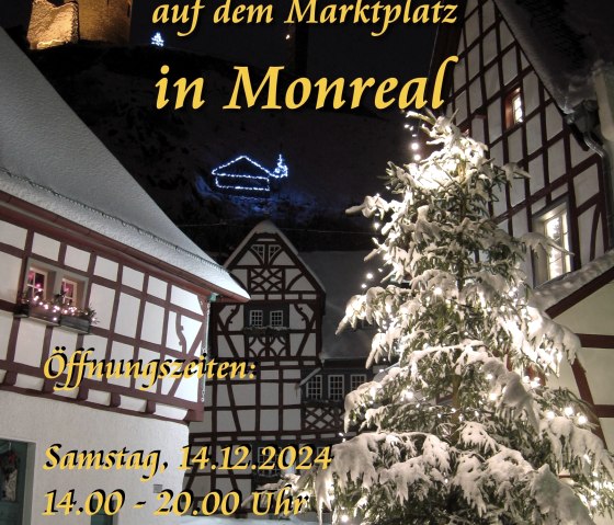 Plakat Uriger Adventsmarkt in Monreal, © Ingo Becker