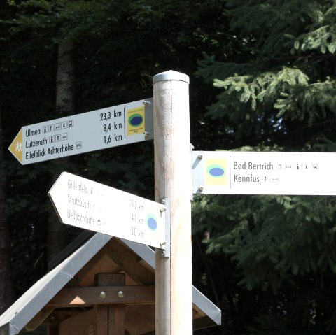 Beschilderung der Wanderwege Lutzerath, © GesundLand VulkaneifelGmbH