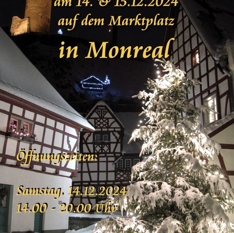 Plakat Uriger Adventsmarkt in Monreal, © Ingo Becker