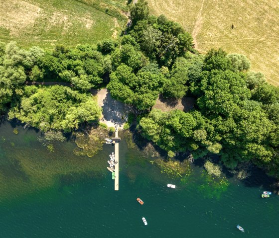 Luftbild Laacher See mit Bottsverleih, © Eifel Tourismus GmbH, D. Ketz