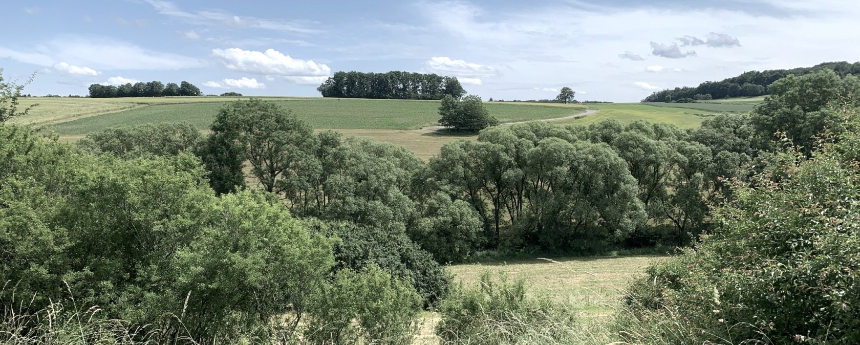 Schöne Aussicht auf dem Wanderweg  "Von Rula und Sulmana" in Röhl, © Benjamin Milbach