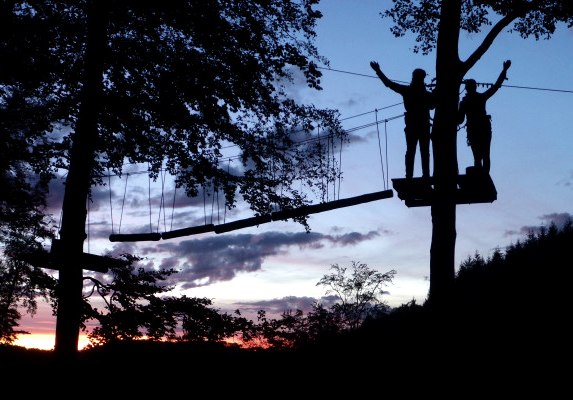 Ziplining by NIGHT DELUXE, EifelAdventures in Berlingen - Vulkaneifel
Hängebrücke Nr. 1