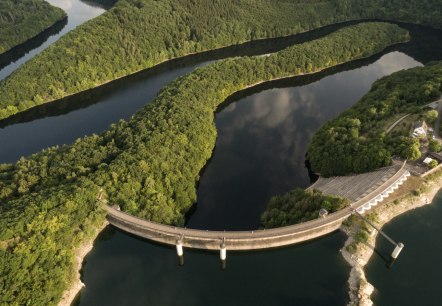 Urfttalsperre mit Obersee und Urftsee, Luftaufnahme., © Eifel Tourismus GmbH/D. Ketz