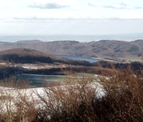 Winterspaziergang, Laacher See vom Gänsehalsturm