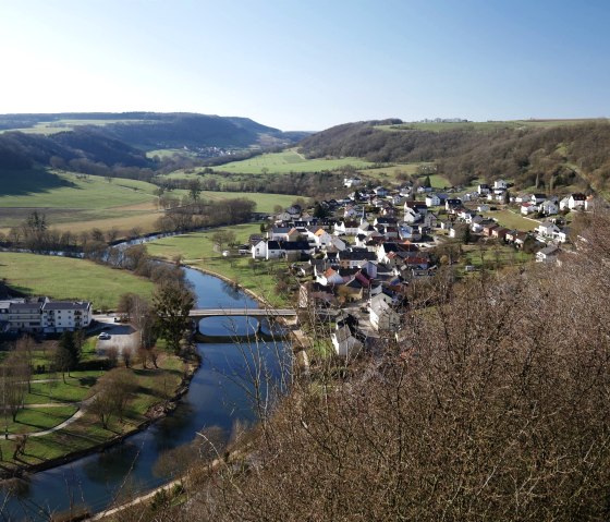 Vue sur Wallendorf depuis le Castellberg, © Felsenland Südeifel Tourismus GmbH