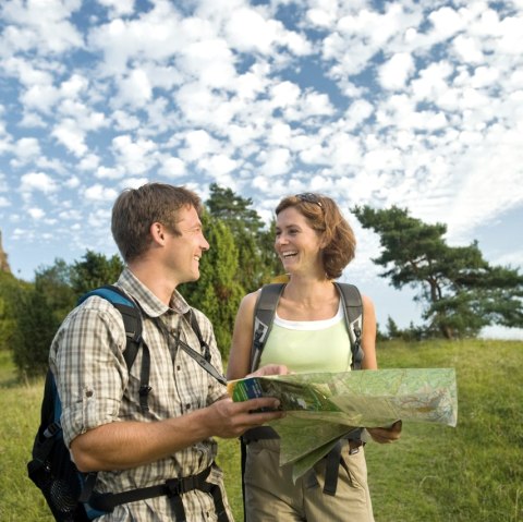 Wandern in der Eifel: Spaß auf einer Wanderung auf dem Fernwanderweg Eifel., © Eidfel Tourismus GmbH - D. Ketz