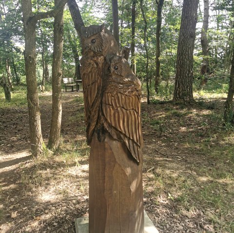 Holzfiguren am Rastplatz der Tiere, © GesundLand Vulkaneifel GmbH