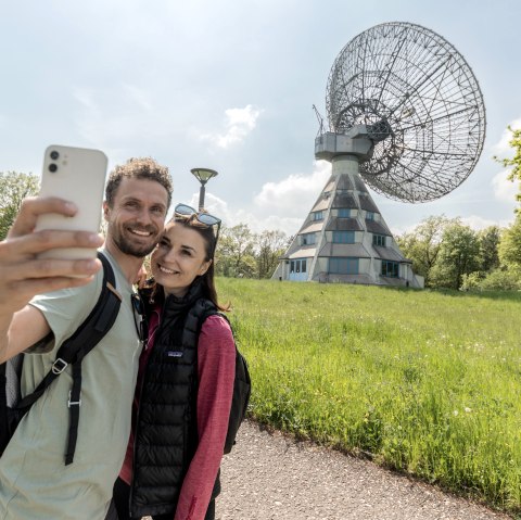 Radioteleskop Astropeiler Stockert auf der EifelSchleife Von Sternen und Römern, © Eifel Tourismus GmbH, AR-shapefruit AG