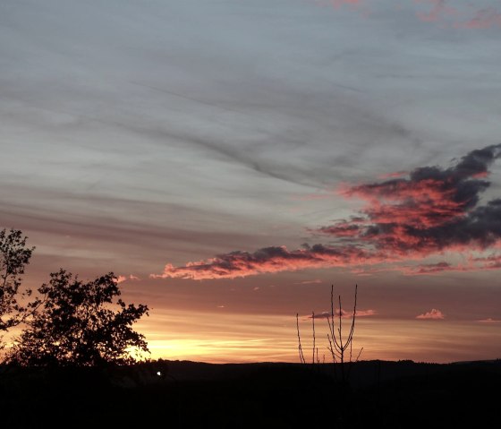 abendlicher Blick von der Terrasse