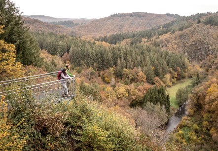 Blick ins Tal von Aussichtsplattform Burgberg, © Eifel Tourismus GmbH, Dominik Ketz