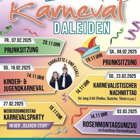 Plakat Karneval in Daleiden, © Karnevalsfreunde Daleiden