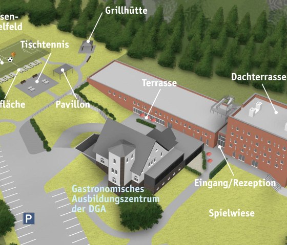 Lageplan Jugendherberge Nideggen, © Jugendherberge Nideggen L. Dahmen