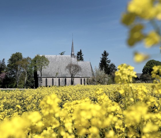 Schwanenkirche im Rapsfeld, © Schieferland Kaisersesch, Christoph Gerhartz