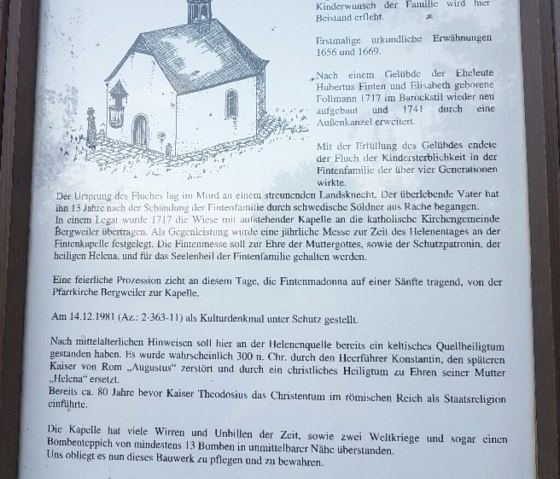 Fintenkapelle Infotafel, © Tourist-Information Wittlich Stadt & Land