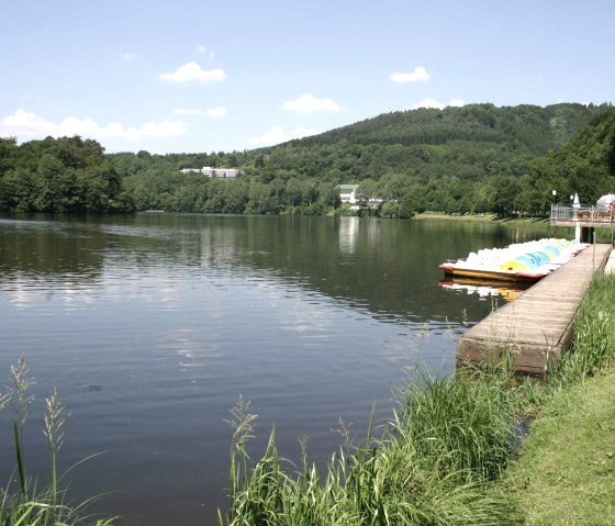 Stausee mit Bootverleih, © Tourist-Information Bitburger Land