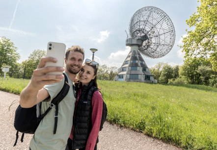 Radioteleskop Astropeiler Stockert auf der EifelSchleife Von Sternen und Römern, © Eifel Tourismus GmbH, AR-shapefruit AG