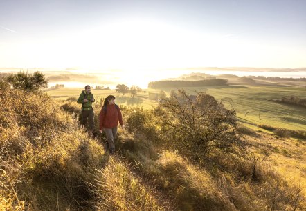 Zwei Wanderer auf dem Eifelsteig, Rother Kopf, © Eifel Tourismus, Dominik Ketz