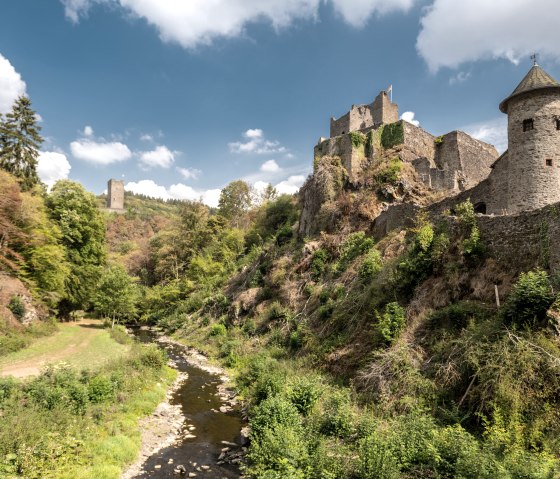 Blick vom Lieserpfad auf die Manderscheider Burgen, © Dominik Ketz