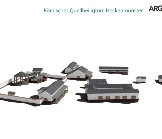 Modell Quellheiligtum Heckenmünster, © ARGO - Augmented Archaeology (Universität Trier)