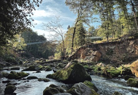 Irreler Wasserfälle mit Hängebrücke, © Felsenland Südeifel Tourismus GmbH