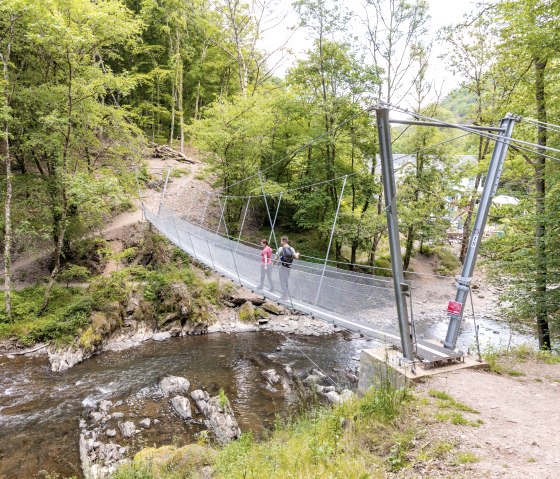 Hängebrücke über die Lieser zur Pleiner Mühle, © Celine Junker