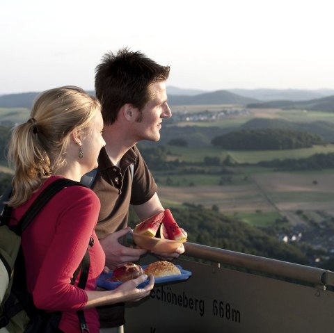 Ausblick vom Gänsehalsturm auf dem Waldseepfad Rieden, © Traumpfade