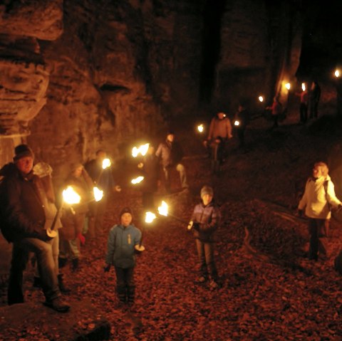 Fackelwanderng in der Teufelsschlucht, © Felsenland Südeifel Tourismus GmbH