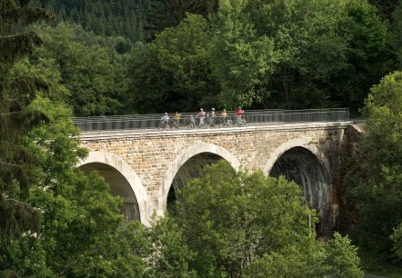 Radtouren Eifel: Bahntrassenradwege führen über Viadukte wie hier bei der Vennbahn., © vennbahn.eu