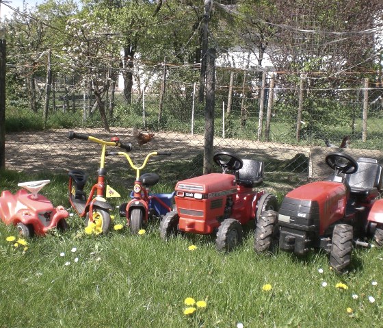 Fahrzeuge für große und kleine Kinder, © Ferienhof an der Lay-Elisabeth Schröder